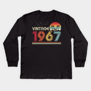 Vintage 1967 Limited Edition 54th Birthday Gift 54 Years Old Kids Long Sleeve T-Shirt